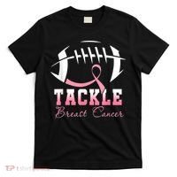 Tackle Breast Cancer Awareness Football Pink Ribbon Boys T-Shirt thumb 0