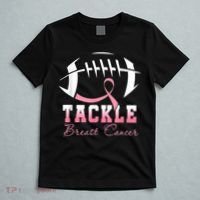 Tackle Breast Cancer Awareness Football Pink Ribbon Boys T-Shirt thumb 5