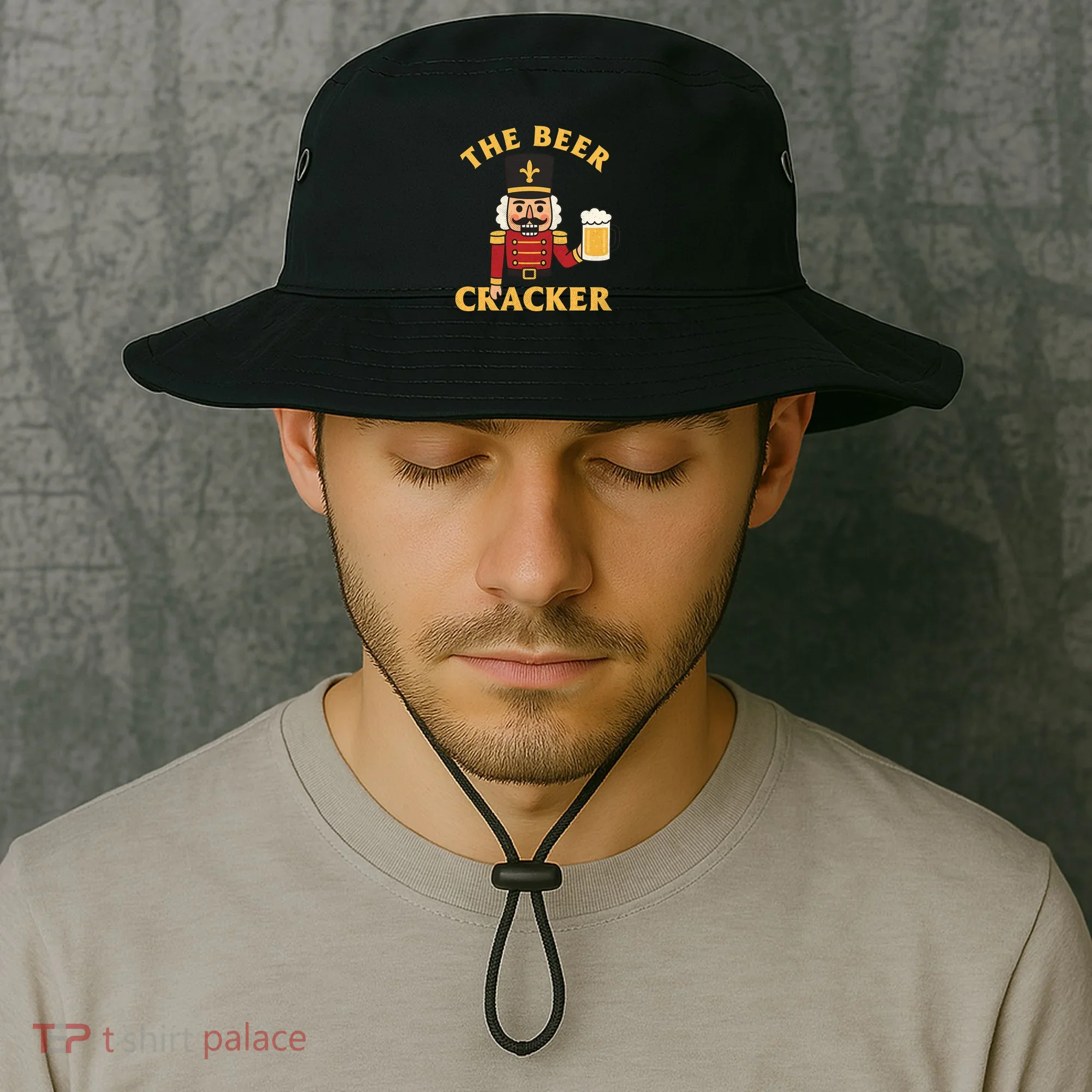 The Beer Cracker Funny Nutcracker Christmas Bucket Hat