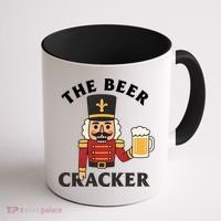 The Beer Cracker Funny Nutcracker Christmas Coffee Mug thumb 1