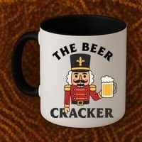The Beer Cracker Funny Nutcracker Christmas Coffee Mug thumb 2