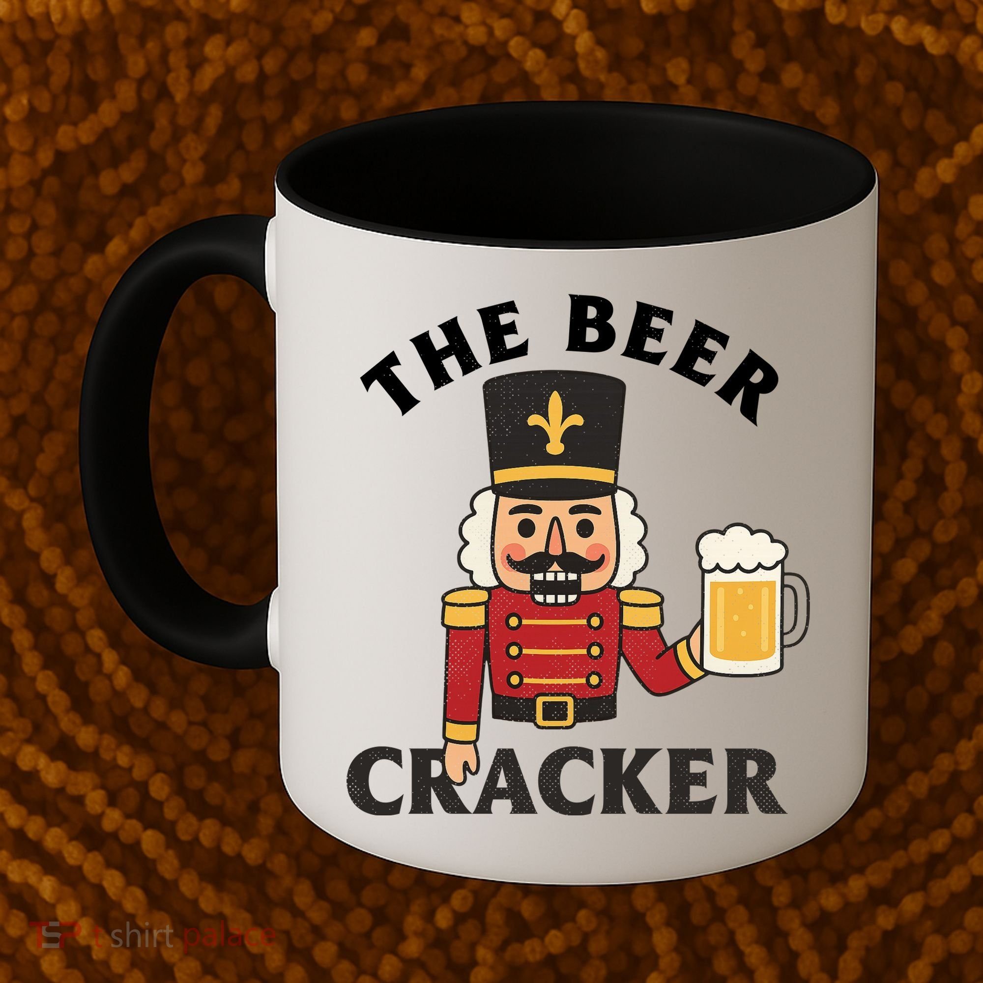 The Beer Cracker Funny Nutcracker Christmas Coffee Mug