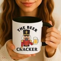 The Beer Cracker Funny Nutcracker Christmas Coffee Mug thumb 3