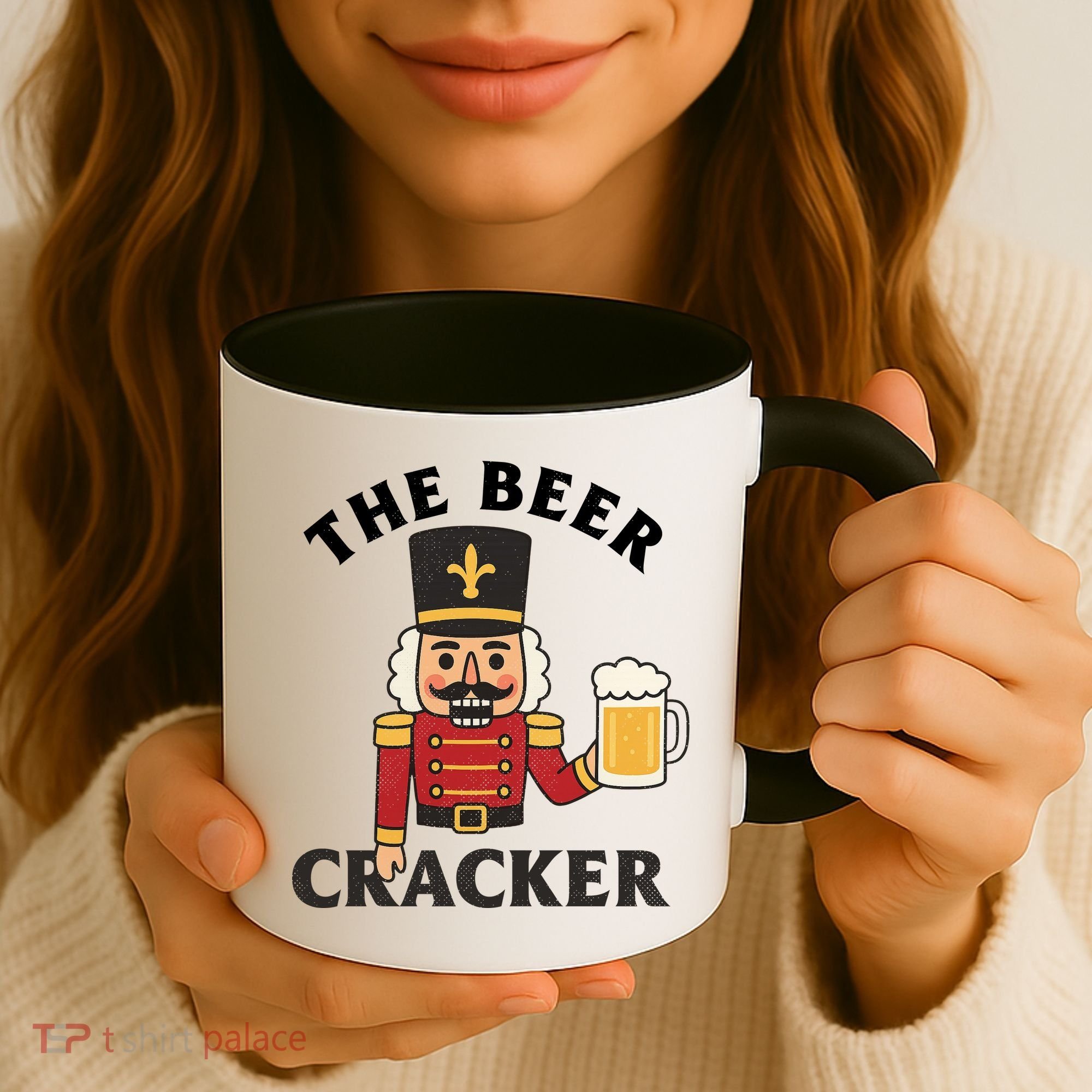 The Beer Cracker Funny Nutcracker Christmas Coffee Mug