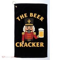 The Beer Cracker Funny Nutcracker Christmas Golf Towel thumb 0