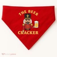 The Beer Cracker Funny Nutcracker Christmas USA-Made Doggie Bandana thumb 0