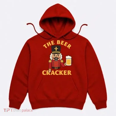 The Beer Cracker Funny Nutcracker Christmas Hoodie