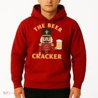 The Beer Cracker Funny Nutcracker Christmas Hoodie thumb 2