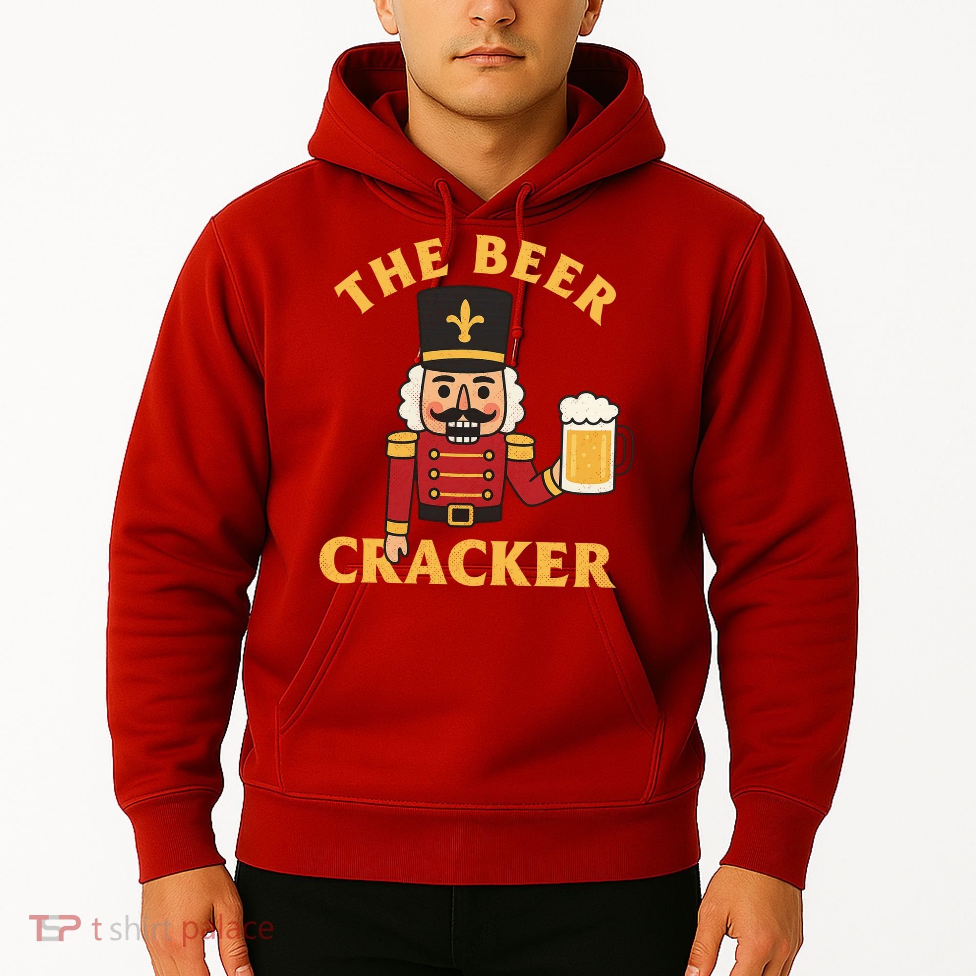 The Beer Cracker Funny Nutcracker Christmas Hoodie