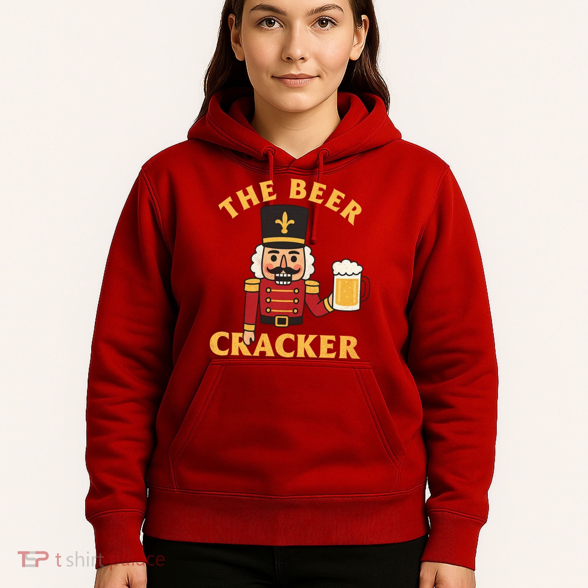 The Beer Cracker Funny Nutcracker Christmas Hoodie