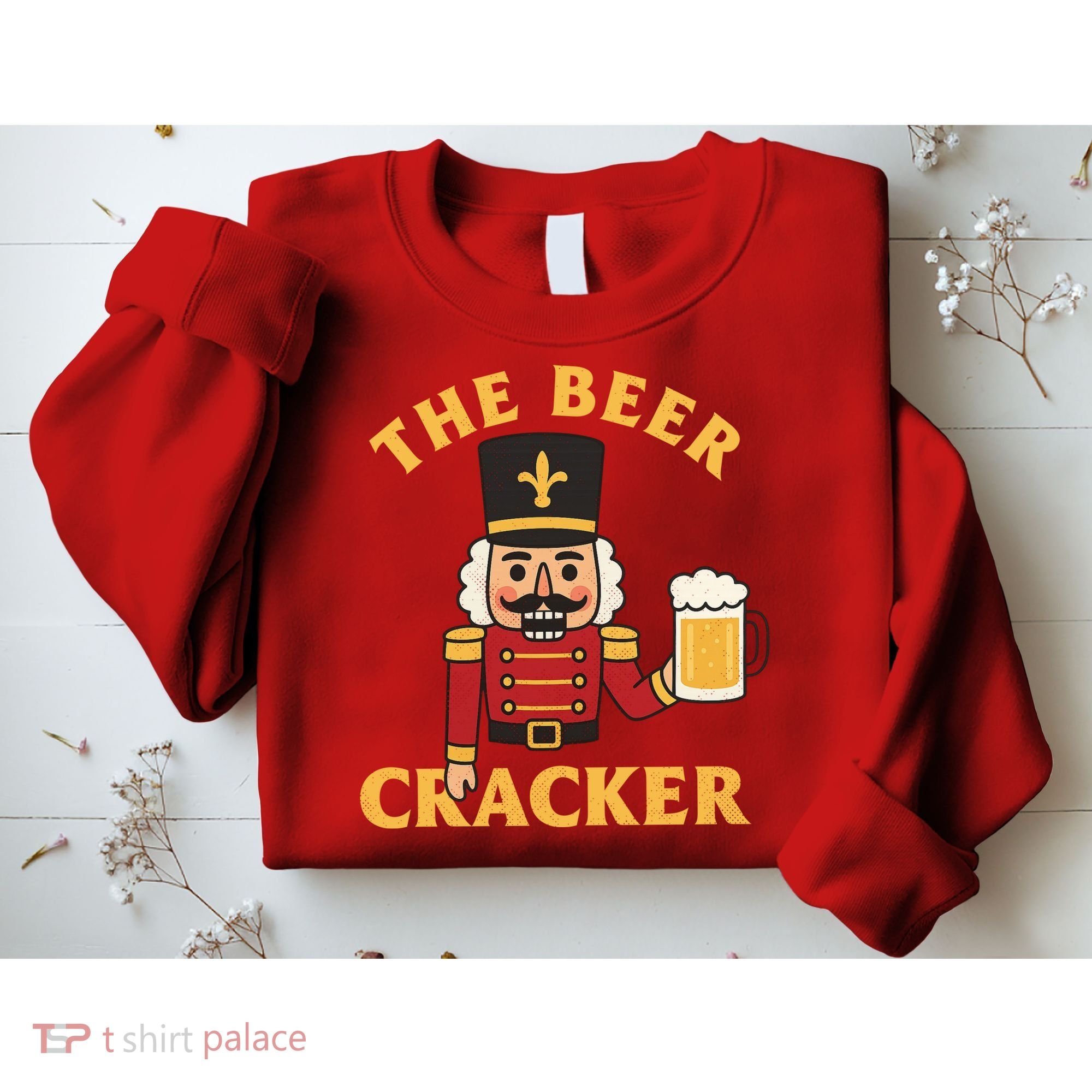 The Beer Cracker Funny Nutcracker Christmas Sweatshirt