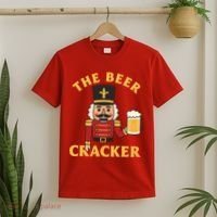 The Beer Cracker Funny Nutcracker Christmas T-Shirt thumb 2