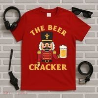 The Beer Cracker Funny Nutcracker Christmas T-Shirt thumb 5