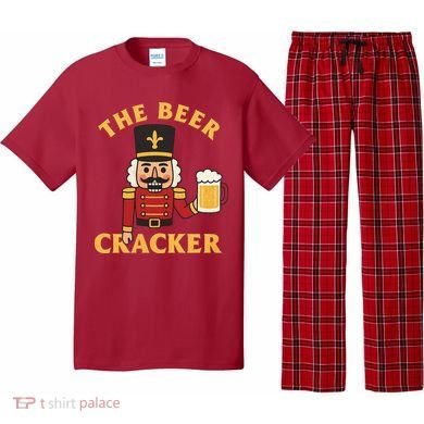 The Beer Cracker Funny Nutcracker Christmas Pajama Set