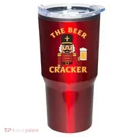 The Beer Cracker Funny Nutcracker Christmas Tumbler thumb 0