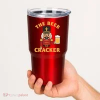 The Beer Cracker Funny Nutcracker Christmas Tumbler thumb 2