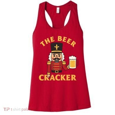 The Beer Cracker Funny Nutcracker Christmas Women's Tank Top