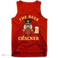 The Beer Cracker Funny Nutcracker Christmas Tank Top thumb 0