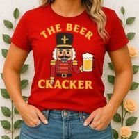 The Beer Cracker Funny Nutcracker Christmas Women's T-Shirt thumb 2