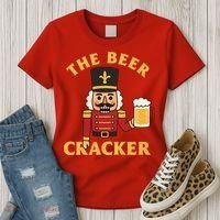 The Beer Cracker Funny Nutcracker Christmas Women's T-Shirt thumb 3