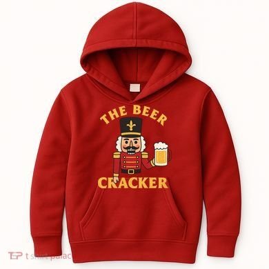 The Beer Cracker Funny Nutcracker Christmas Kids Hoodie