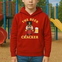 The Beer Cracker Funny Nutcracker Christmas Kids Hoodie thumb 2