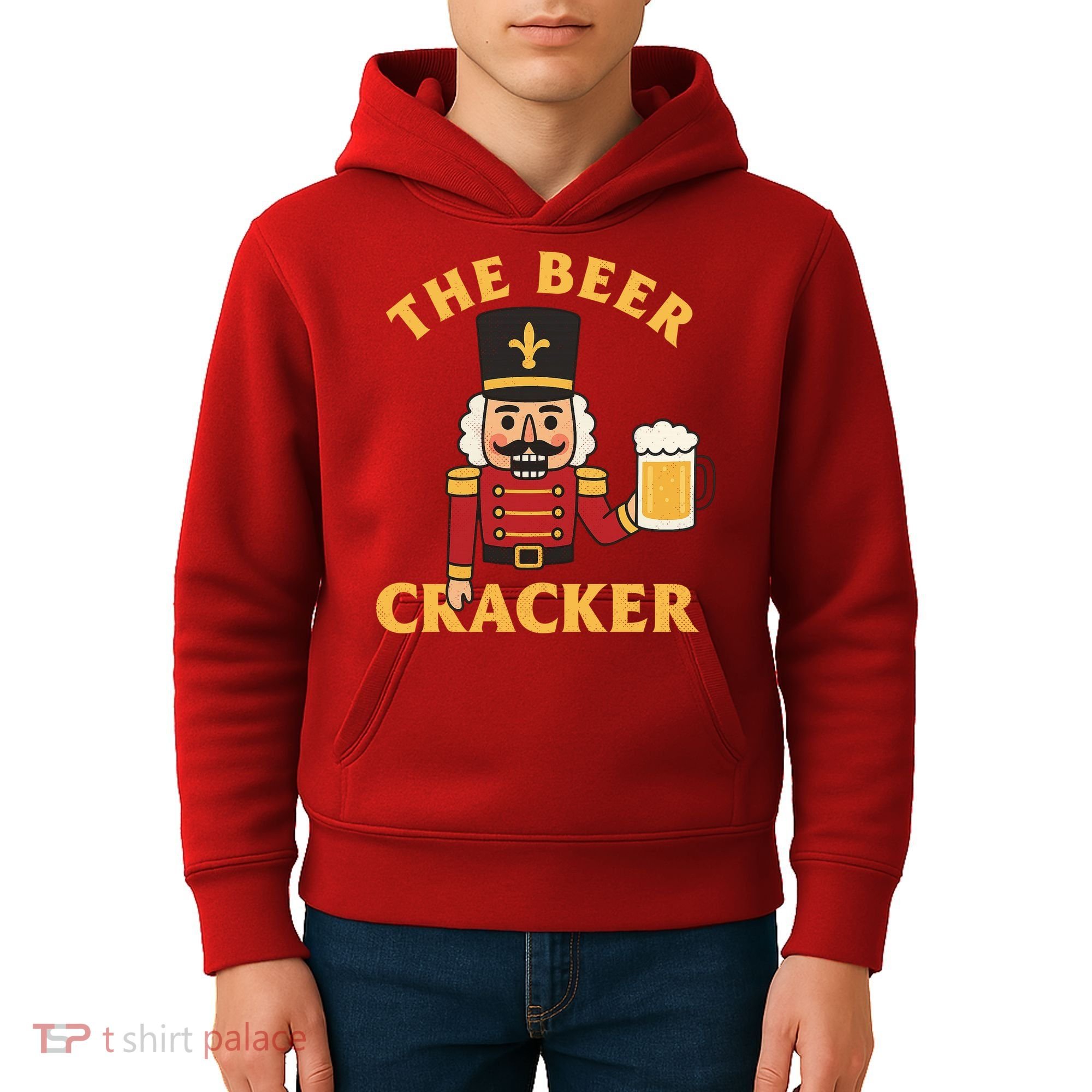 The Beer Cracker Funny Nutcracker Christmas Kids Hoodie