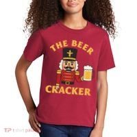 The Beer Cracker Funny Nutcracker Christmas Kids T-Shirt thumb 2