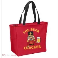 The Beer Cracker Funny Nutcracker Christmas Tote Bag thumb 2