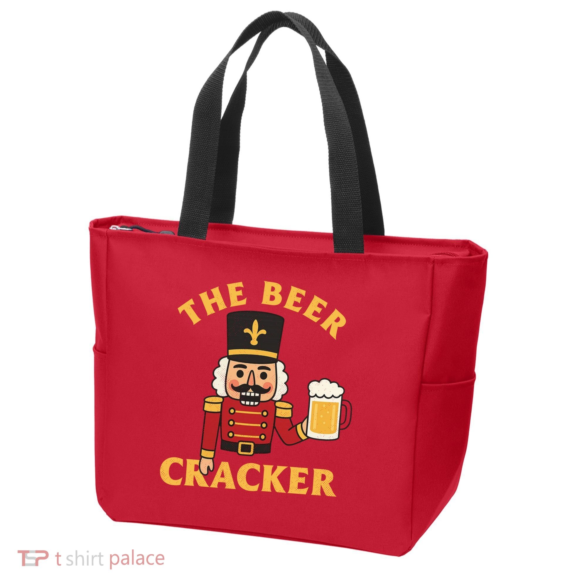 The Beer Cracker Funny Nutcracker Christmas Tote Bag