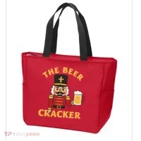The Beer Cracker Funny Nutcracker Christmas Tote Bag thumb 3