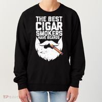 The Best Cigar Smokers Have Beards Cigar Bearded Dad Women's Sweatshirt thumb 0