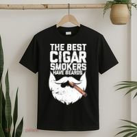 The Best Cigar Smokers Have Beards Cigar Bearded Dad T-Shirt thumb 2