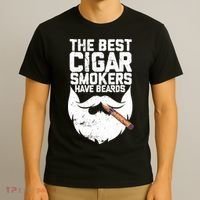 The Best Cigar Smokers Have Beards Cigar Bearded Dad T-Shirt thumb 3