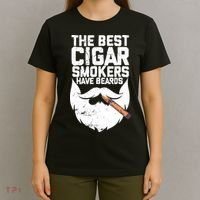 The Best Cigar Smokers Have Beards Cigar Bearded Dad T-Shirt thumb 4