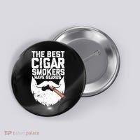 The Best Cigar Smokers Have Beards Cigar Bearded Dad Button thumb 0