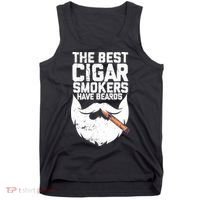 The Best Cigar Smokers Have Beards Cigar Bearded Dad Tank Top thumb 0