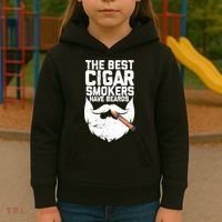 The Best Cigar Smokers Have Beards Cigar Bearded Dad Kids Hoodie thumb 3