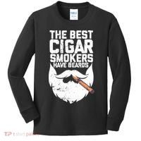 The Best Cigar Smokers Have Beards Cigar Bearded Dad Kids Long Sleeve Shirt thumb 0