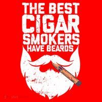 The Best Cigar Smokers Have Beards Cigar Bearded Dad Santa Hat thumb 1
