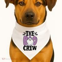 The Boo Crew Cute Halloween Ghost USA-Made Doggie Bandana thumb 1