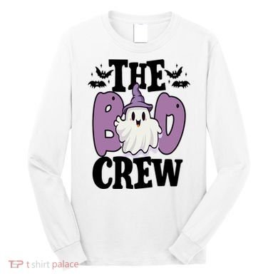The Boo Crew Cute Halloween Ghost Long Sleeve Shirt