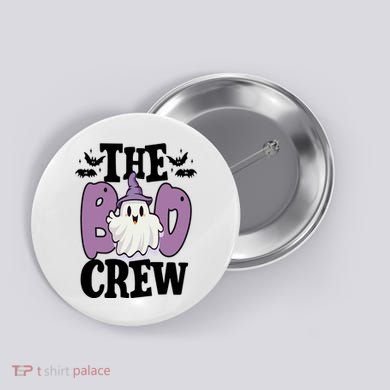 The Boo Crew Cute Halloween Ghost Button