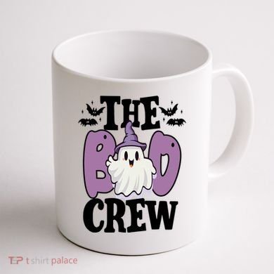 The Boo Crew Cute Halloween Ghost Coffee Mug back