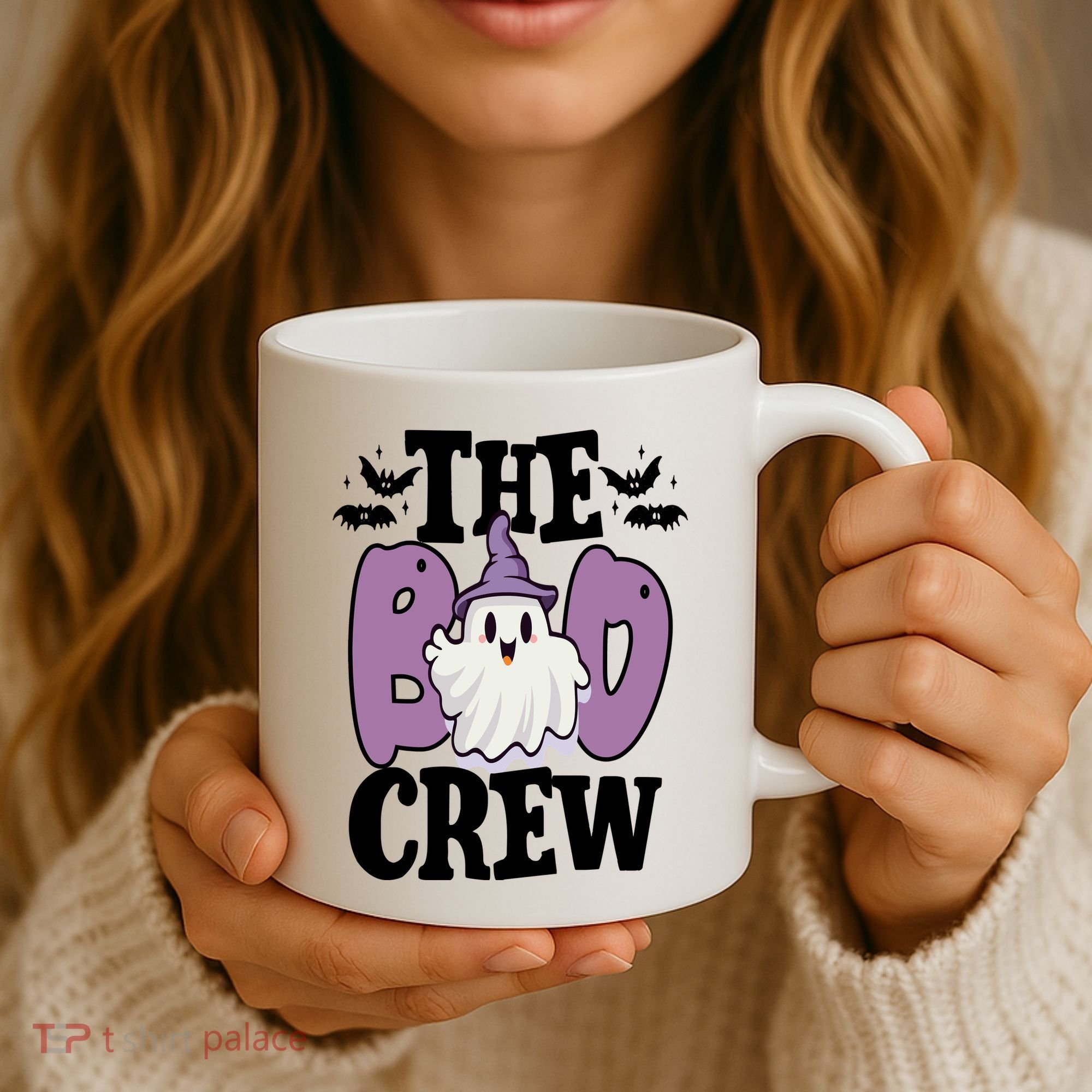 The Boo Crew Cute Halloween Ghost Coffee Mug