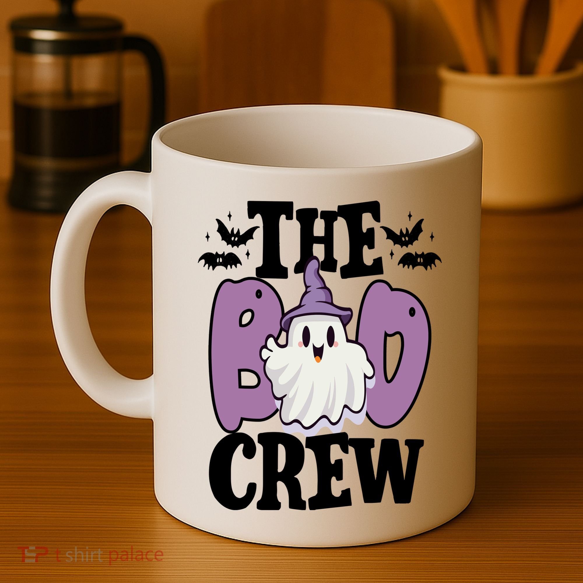 The Boo Crew Cute Halloween Ghost Coffee Mug