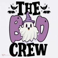 The Boo Crew Cute Halloween Ghost Women's Hoodie thumb 2