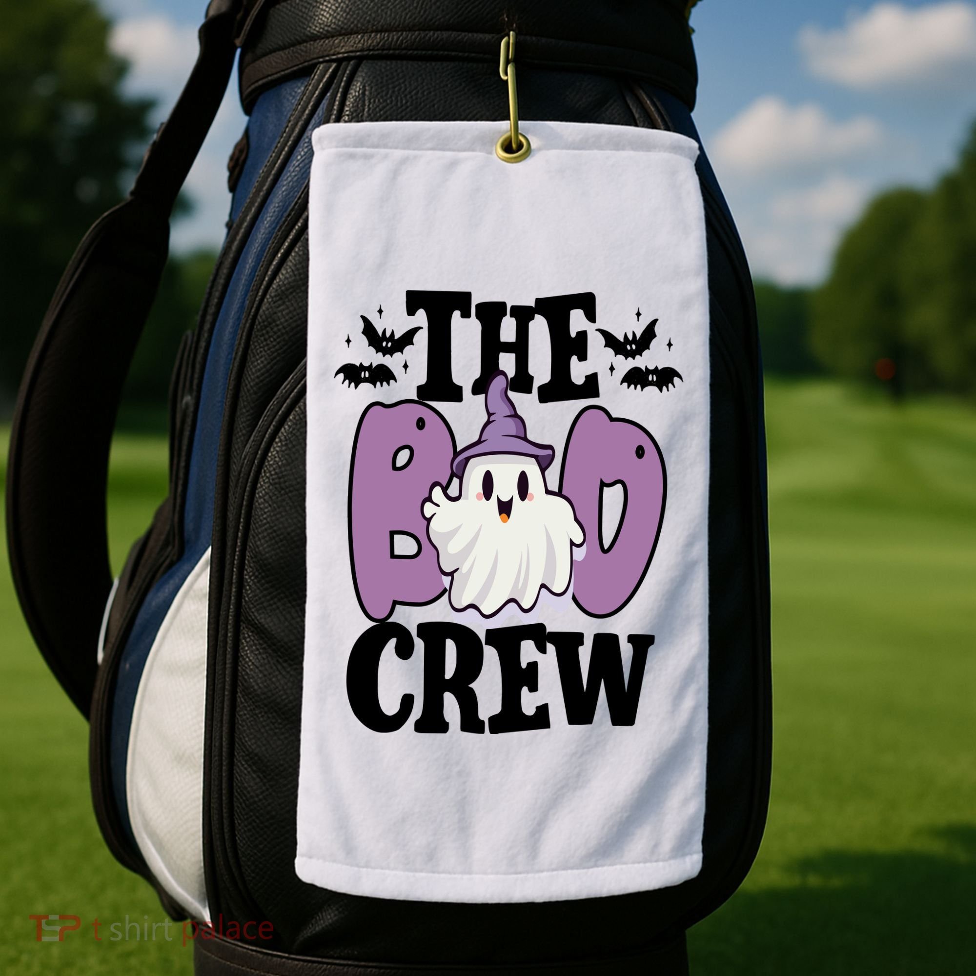 The Boo Crew Cute Halloween Ghost Golf Towel