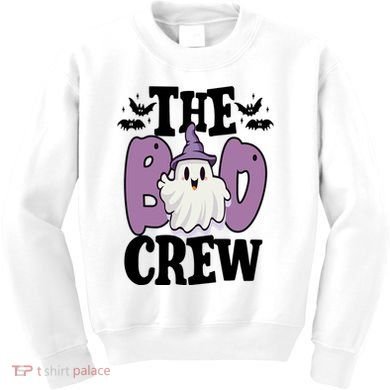 The Boo Crew Cute Halloween Ghost Kids Sweatshirt