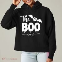 The Boo Crew Haloween Matching Ladies Heavyweight Boxy Pullover Hoodie thumb 0